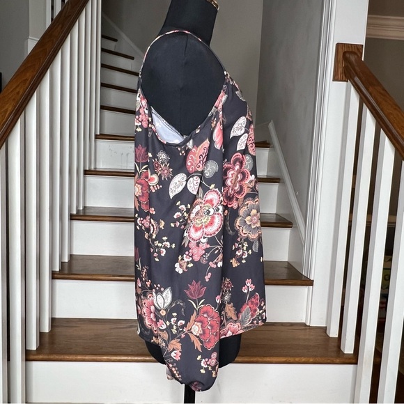 NSR Floral Cold Shoulder Boho Romantic Long Sleeve Top Size XS - Picture 4 of 7